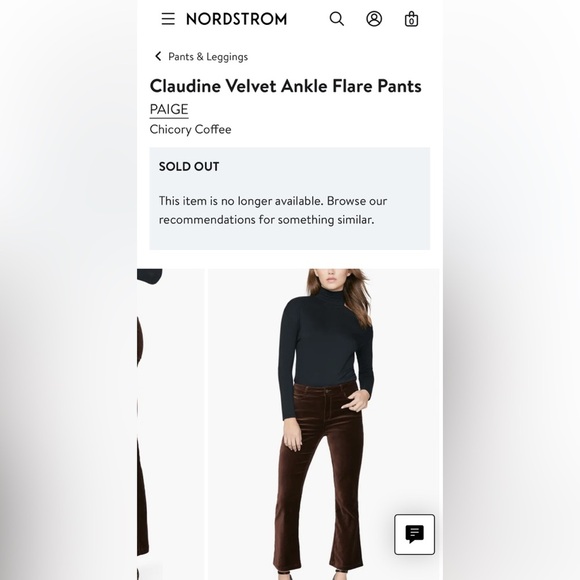 PAIGE Black Cherry Velvet Flare Pants - Picture 8 of 10